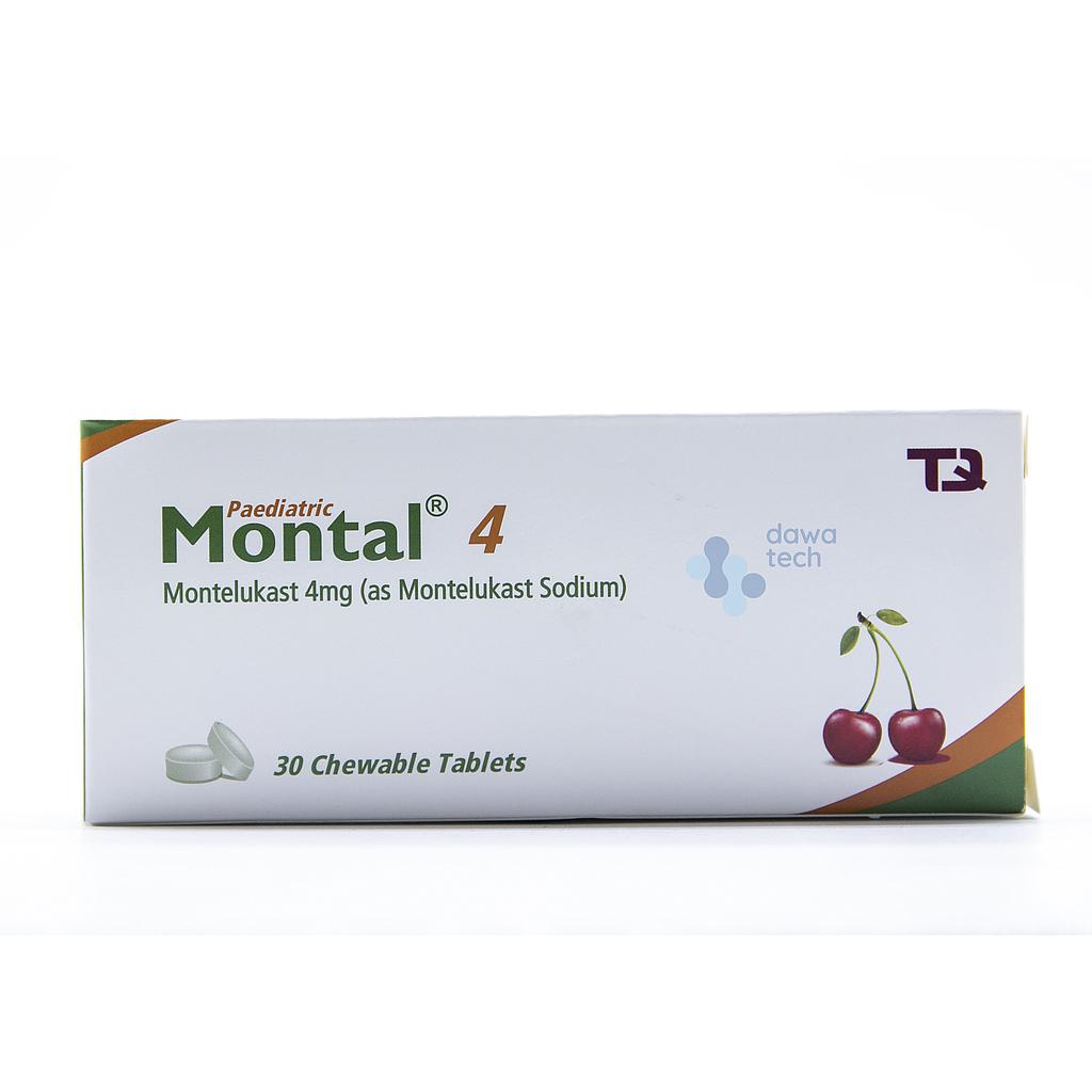 Montal Pediatric 4mg Chewable 30'S