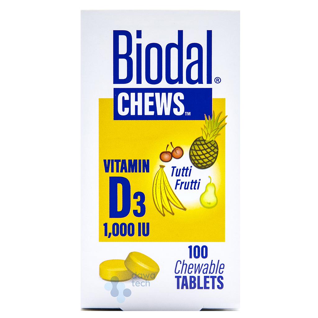 Biodal 1000 I.U. 100 Chew tab