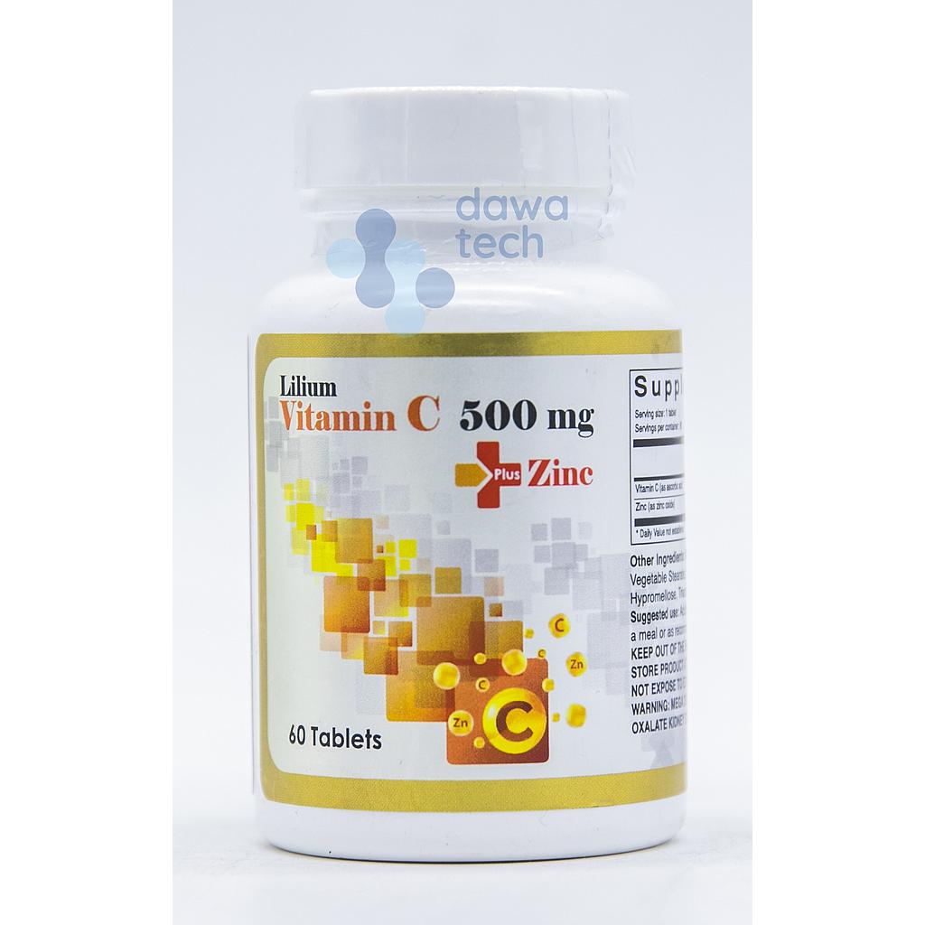Lilium Vitamin C + Zinc 60 Tablets