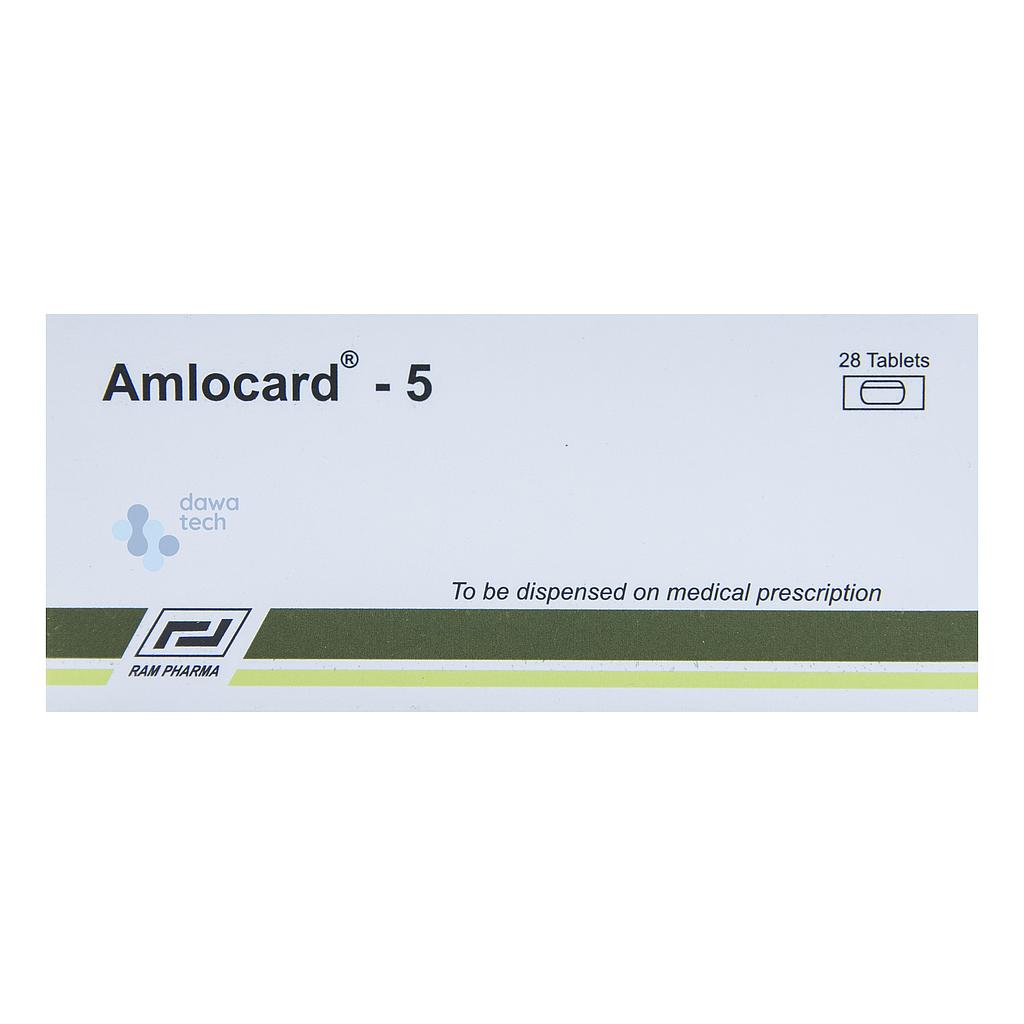 Amlocard 5mg Tab 28'S