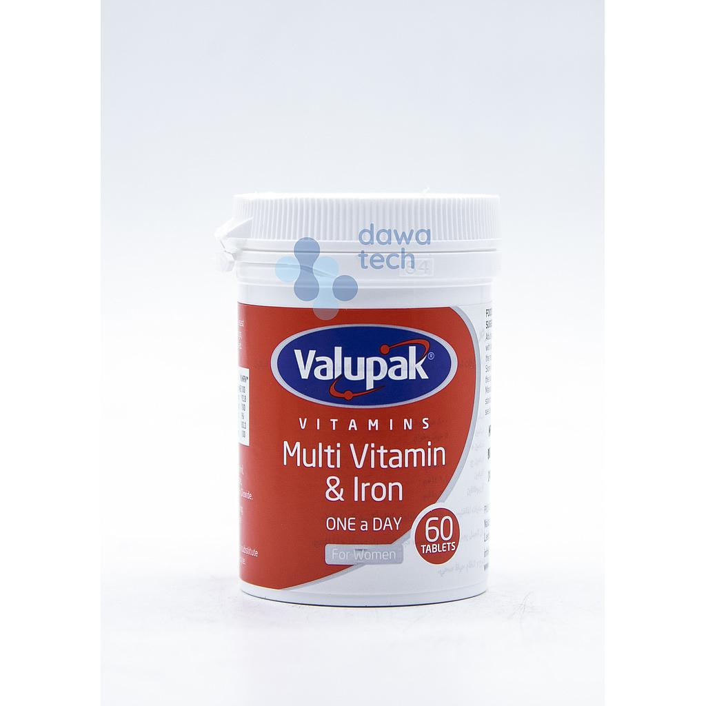 PO05229: Valupak Multivitamin Plus Iron Tab.60'S