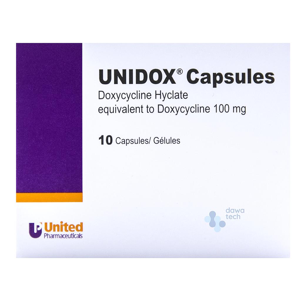 Unidox 100mg Caps 10'S
