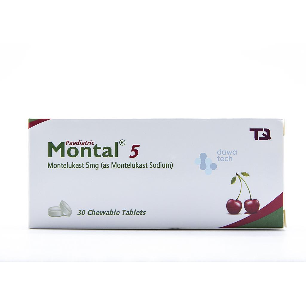 Montal Pediatric 5mg Chewable 30'S