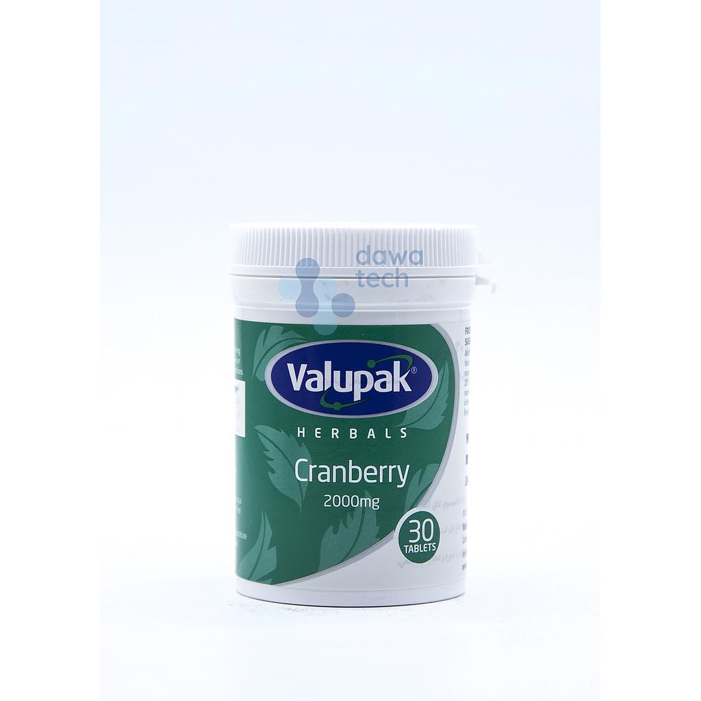 valupak cranberry 30 tab