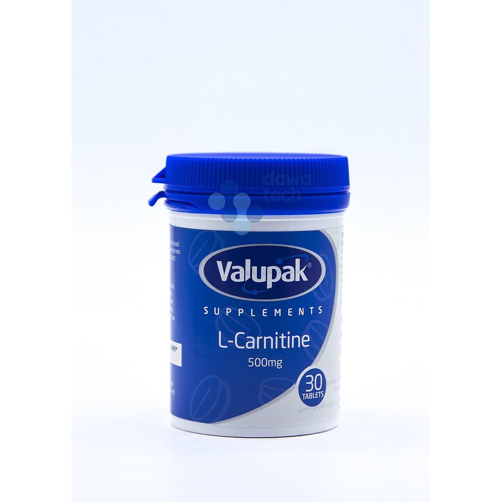 Valupak L-Carnitine 500mg (30 tab.)